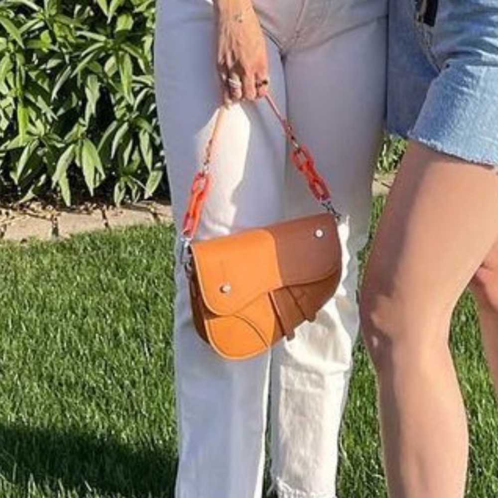 Orange Sadle Bag (crossbody and shoulder)